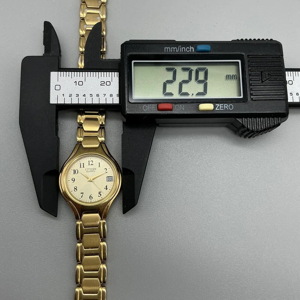 Citizen Womens Watch 23mm Champagne Dial Gold Tone 1012-3072689 New Battery 7.5